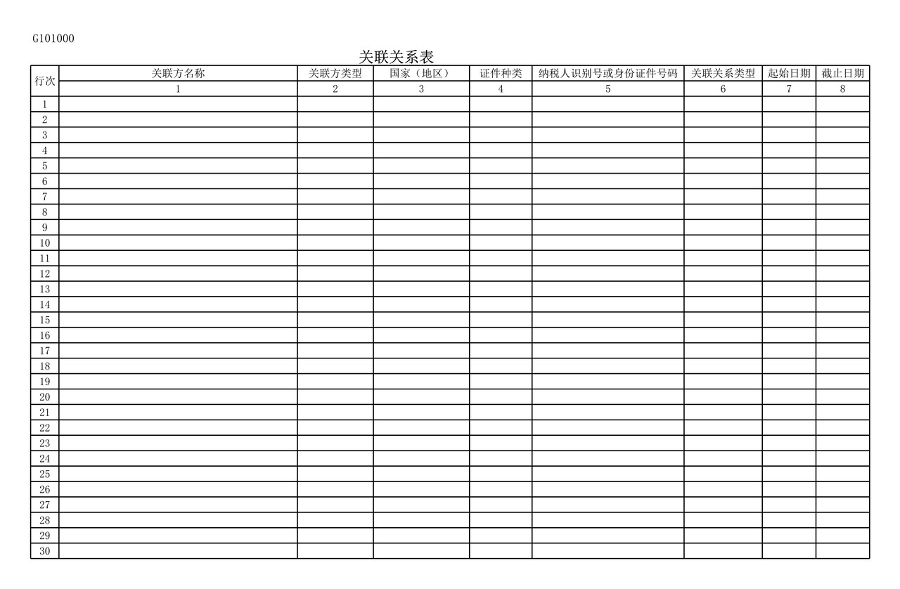 中华人民共和国企业年度关联业务往来报告表（2016年版）.xls