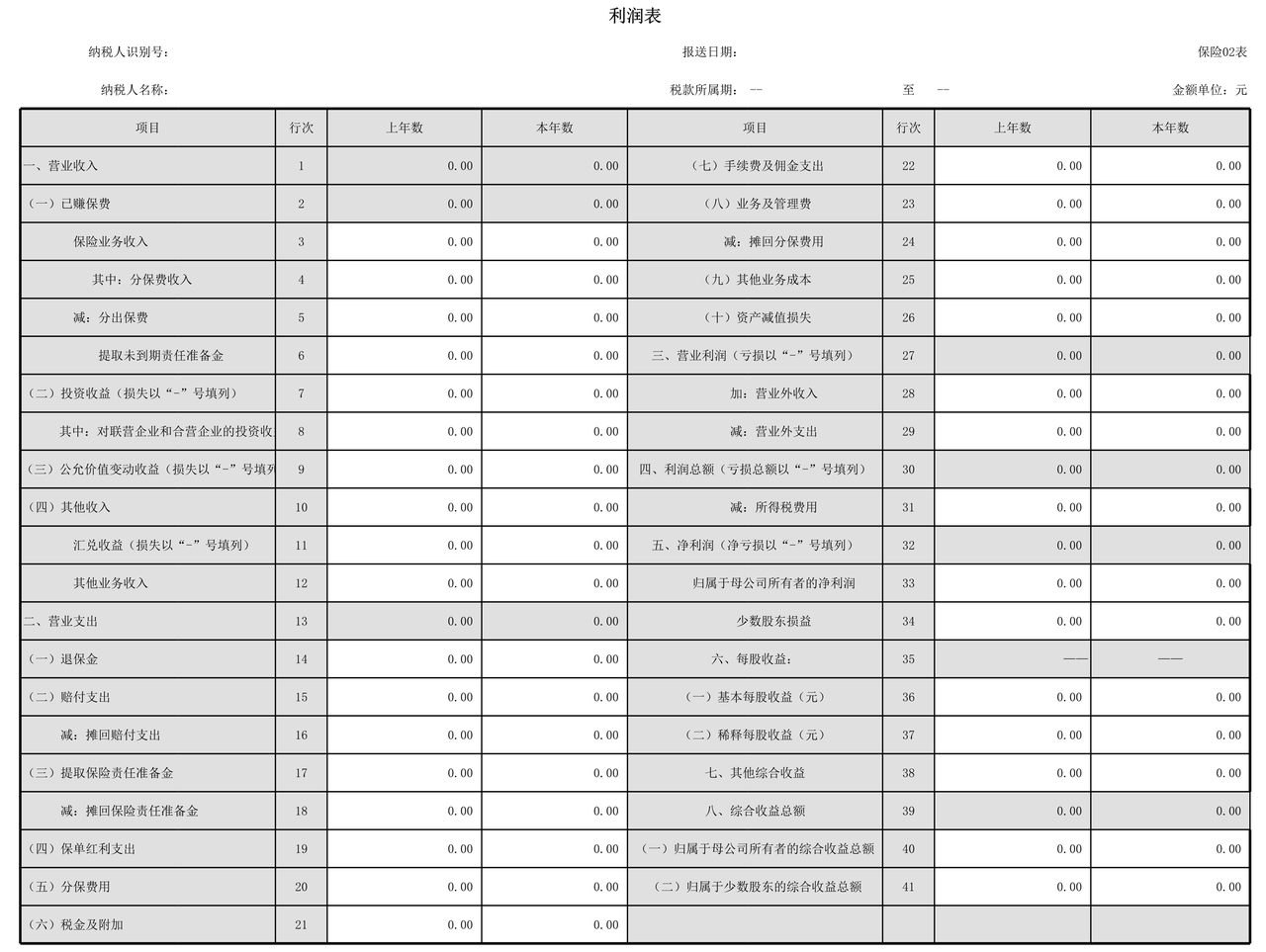 保险类金融企业财务报表报送与信息采集.xls