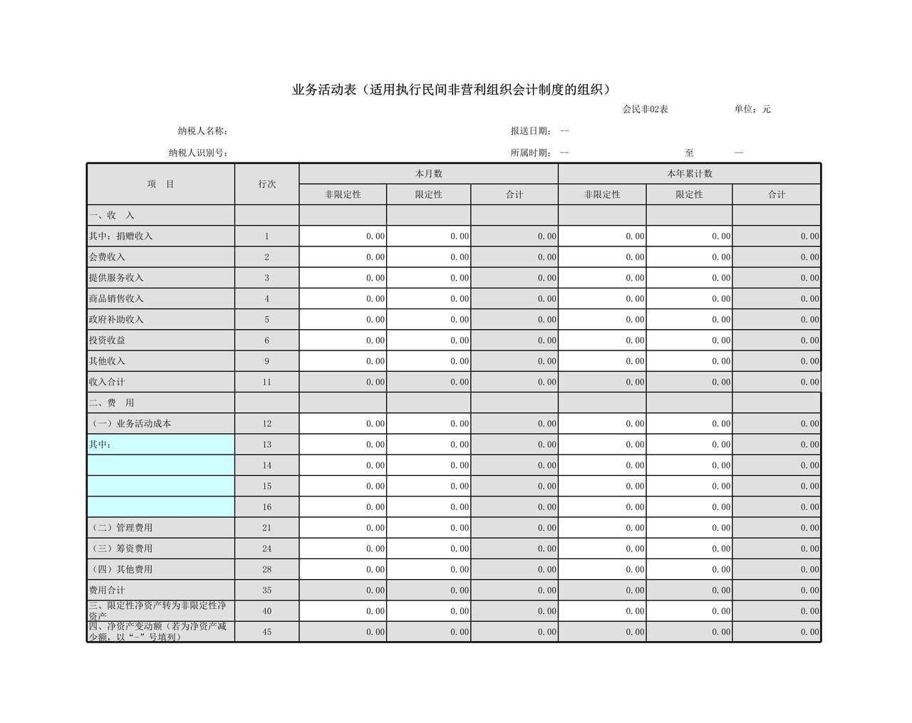 民间非营利组织会计制度财务报表报送与信息采集.xls