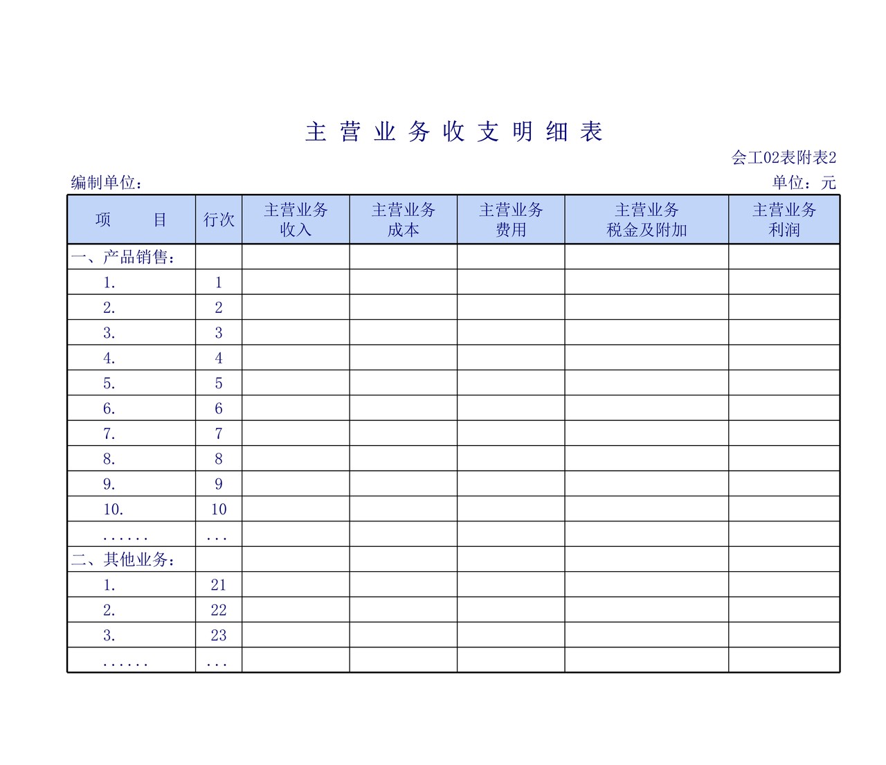 工业企业会计报表.xls