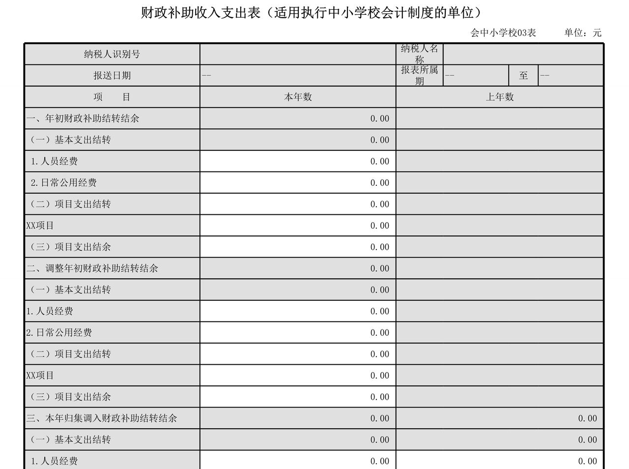 中小学校会计制度财务报表报送与信息采集.xls