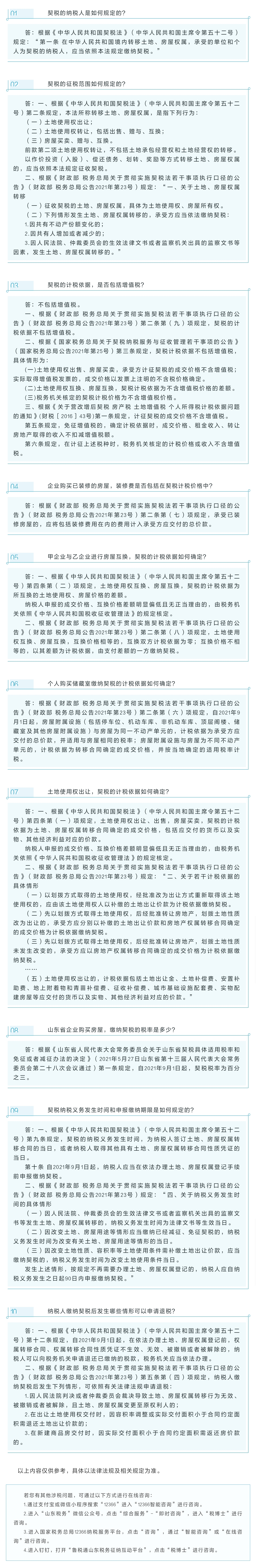 国家税务总局山东省税务局——2021年9月12366热点问答——契税新规来了~基本规定-1