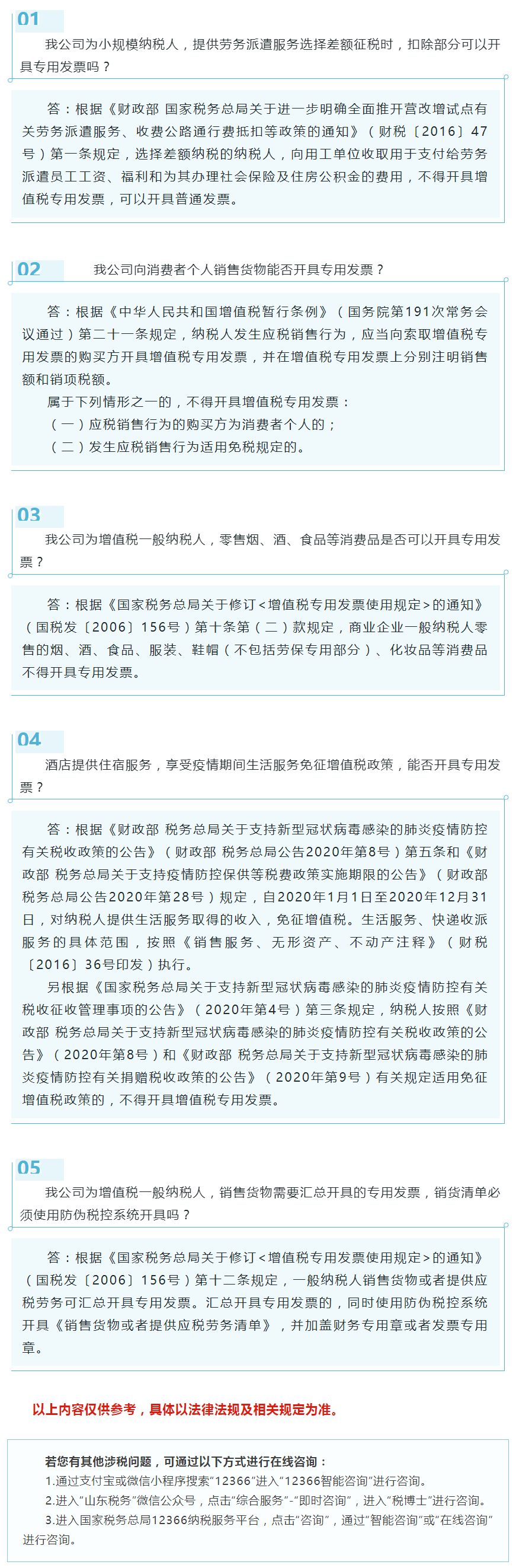 国家税务总局山东省税务局——2021年4月12366热点问答——发票开具的注意事项（二）-1
