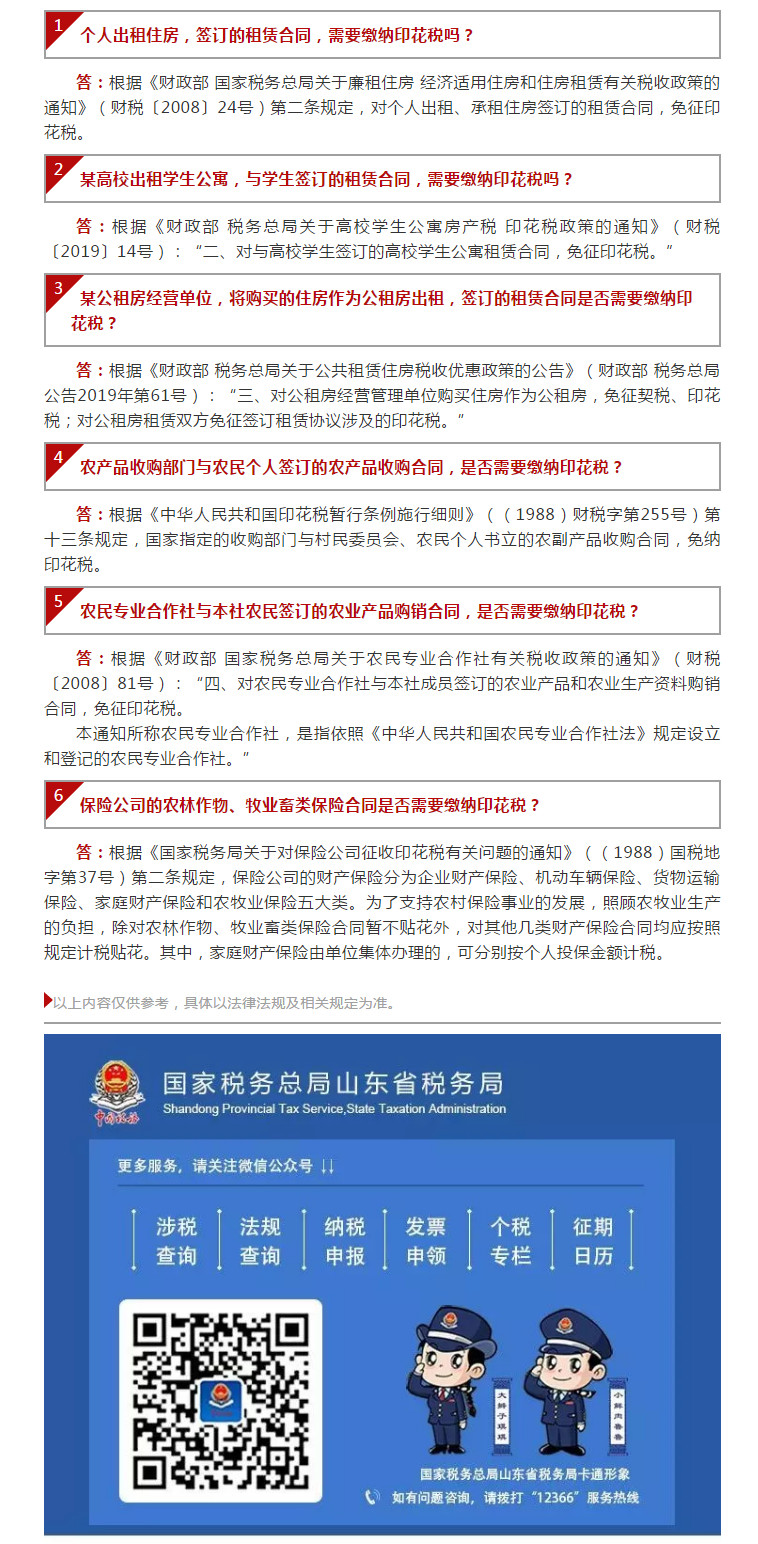 国家税务总局山东省税务局——【12366热点问答】印花税优惠政策常见问题（四）-1