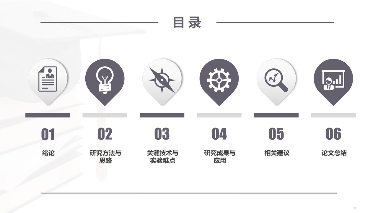 学术风毕业论文答辩PPT模板