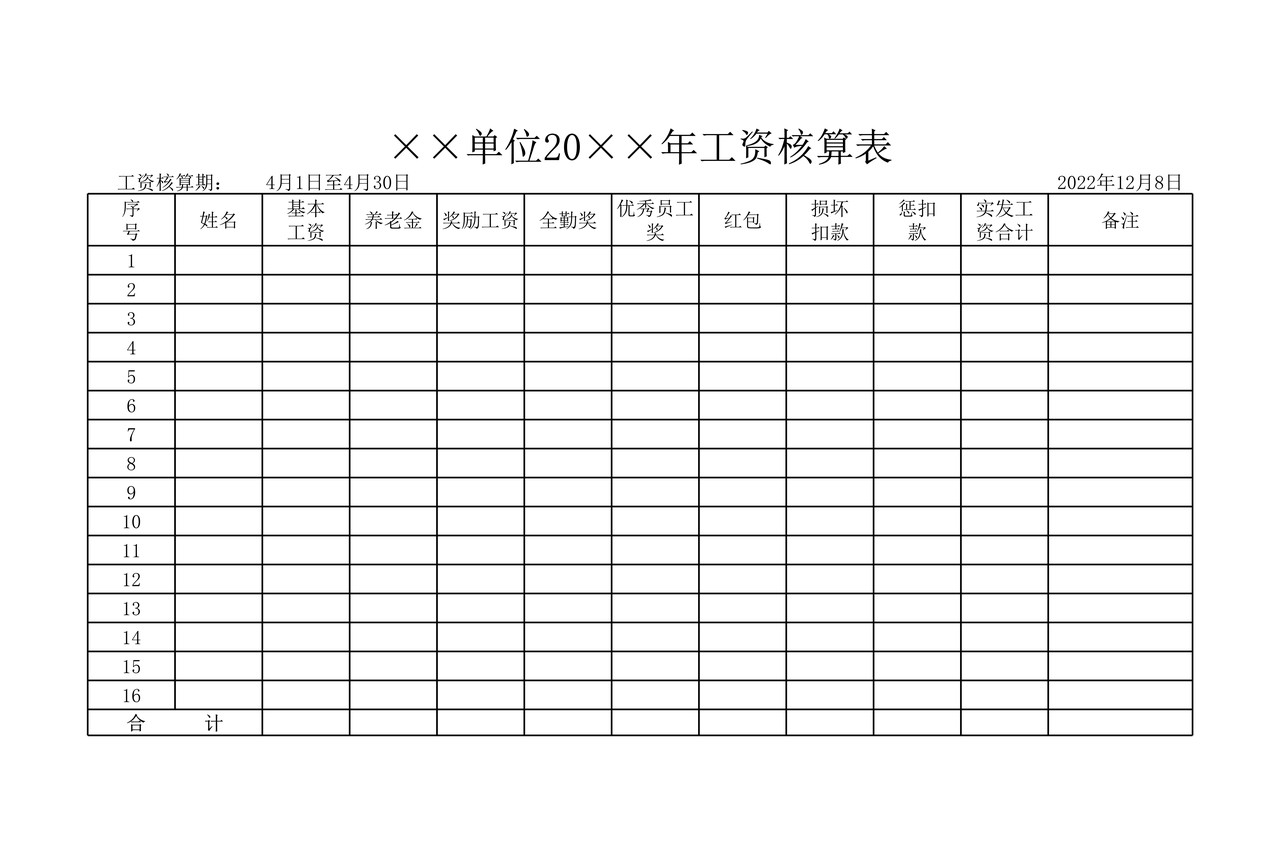 企业公司的绝妙工资条