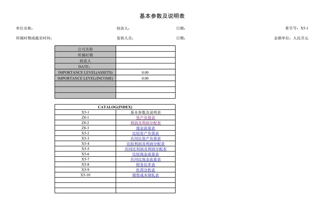 财务分析报表