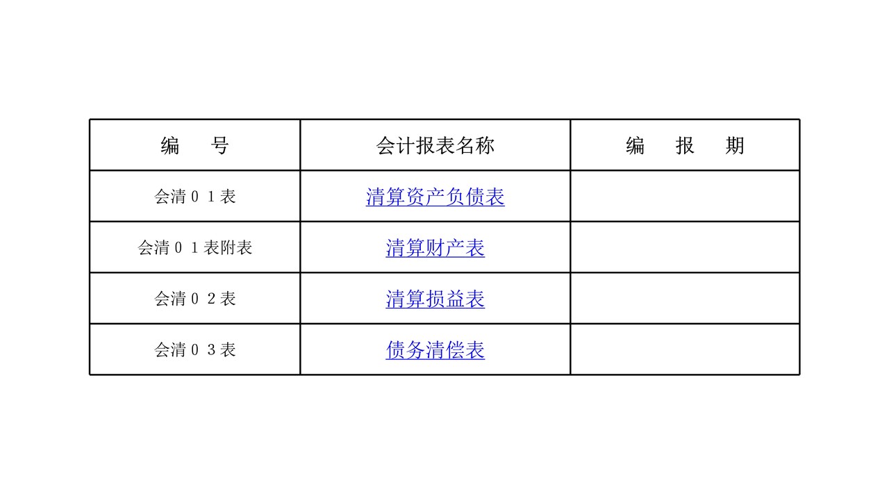 清算报表