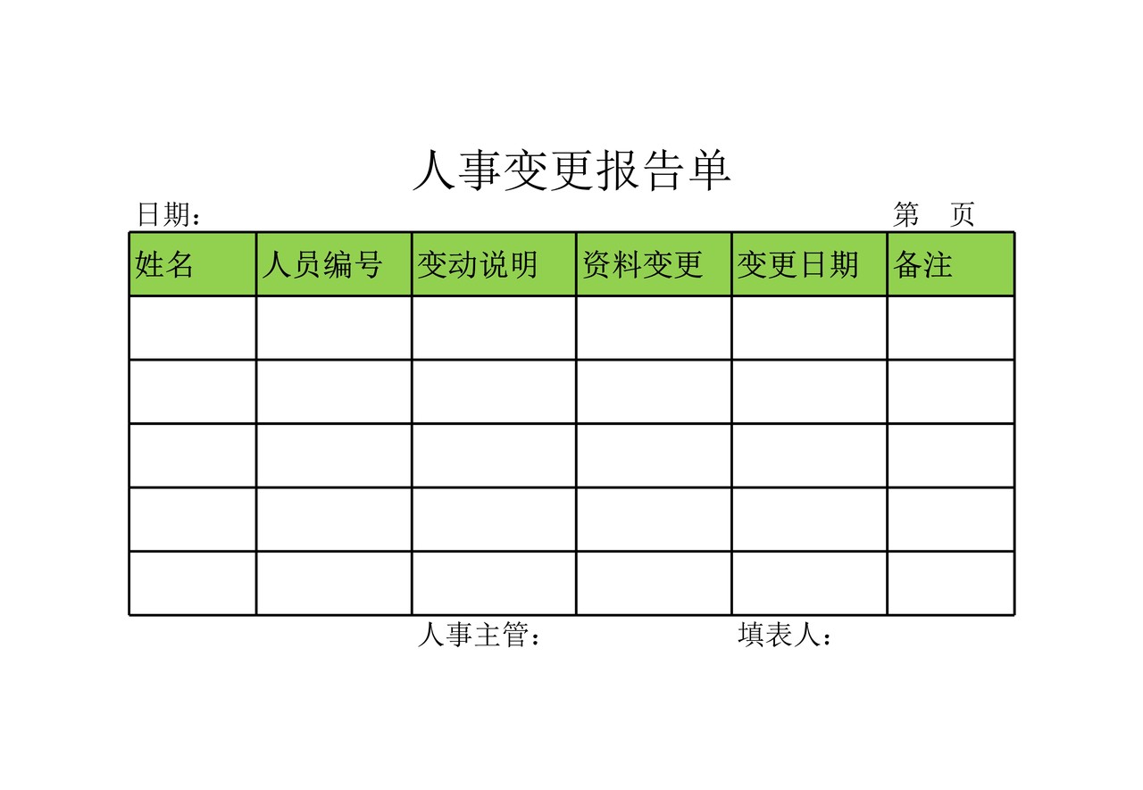 人事变更报告