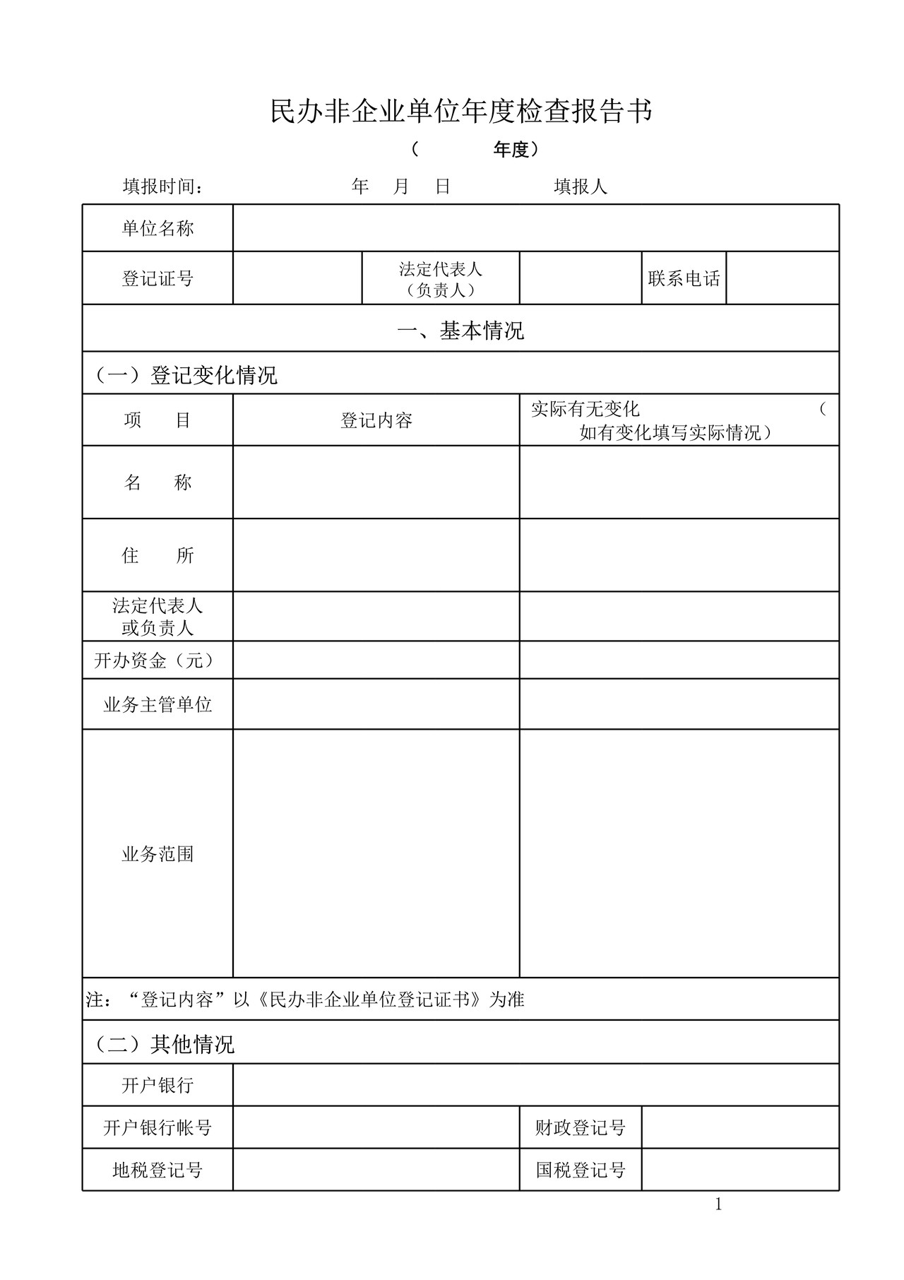 企业年报