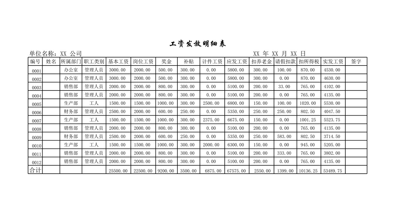 计件工资