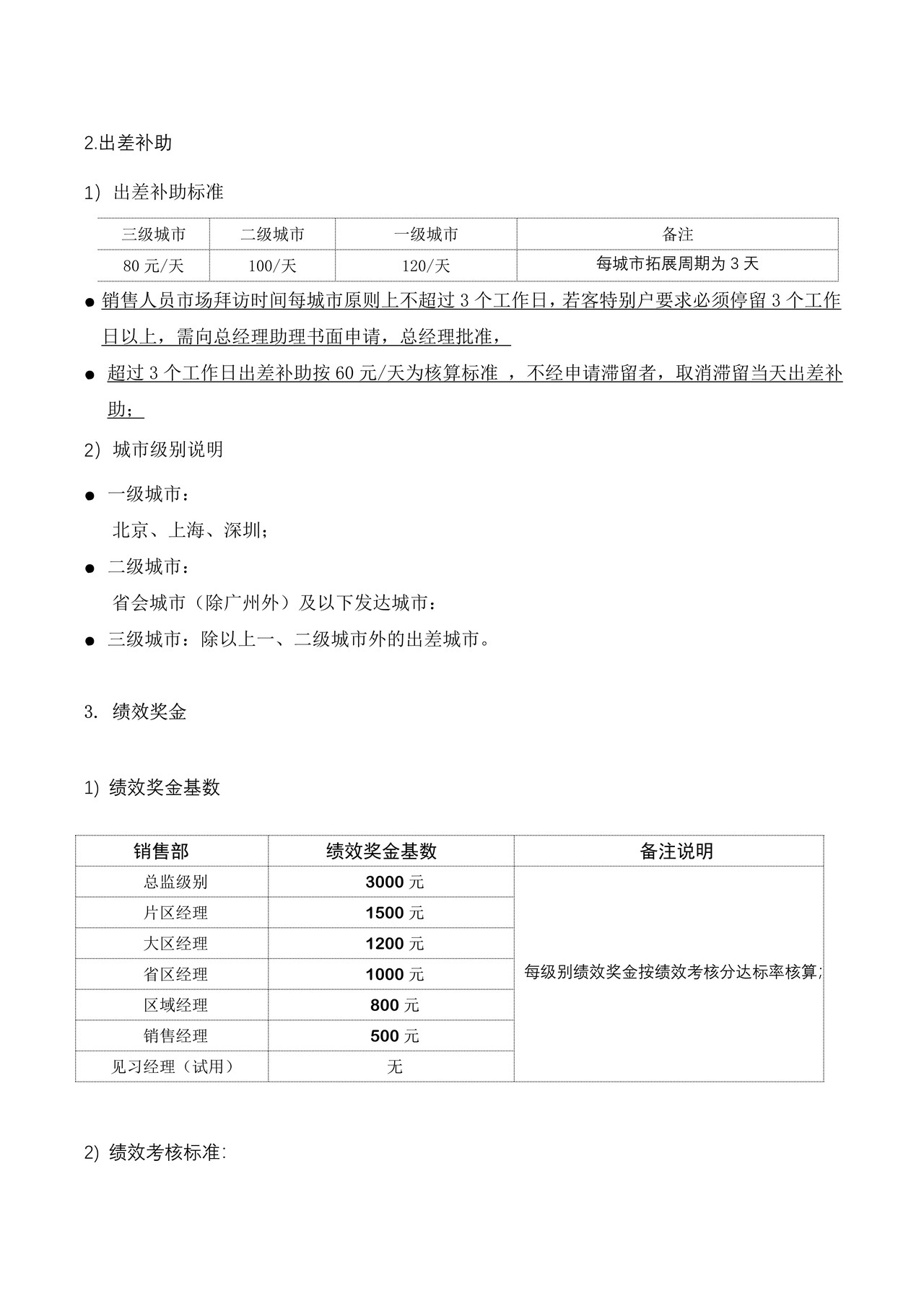 销售人员薪酬制度
