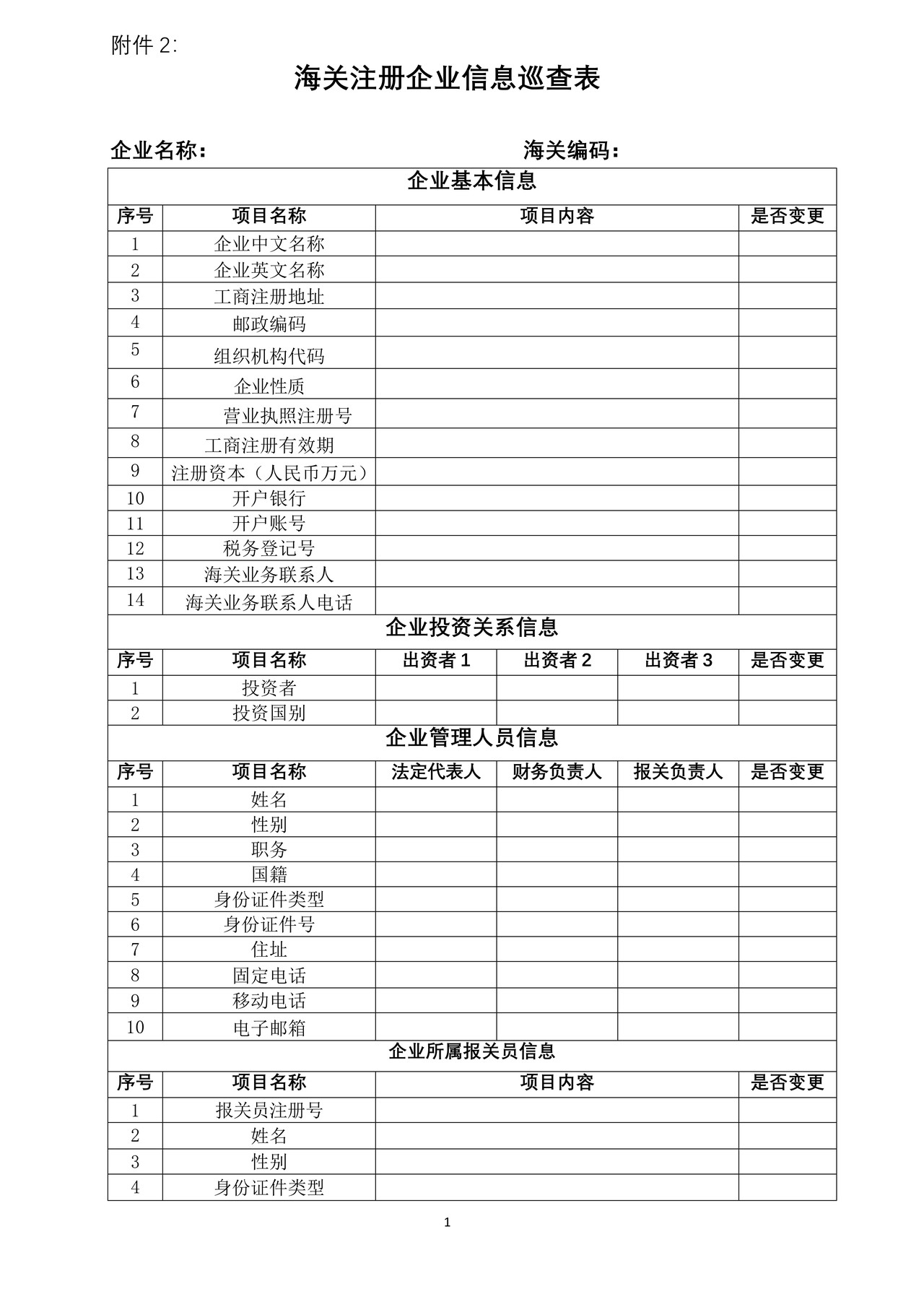 企业信息巡查表2014