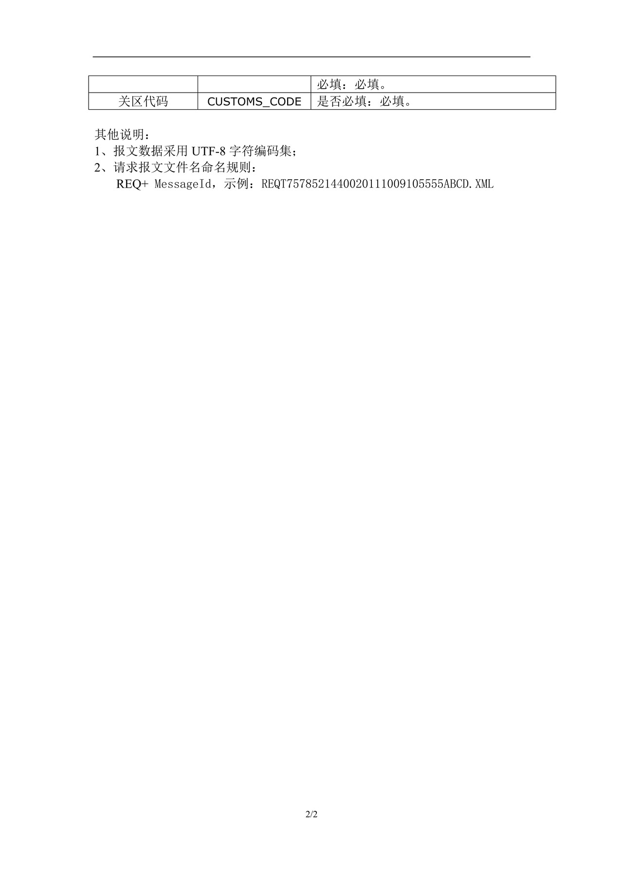 1.1水运分流分拨整船请求报文填制规范