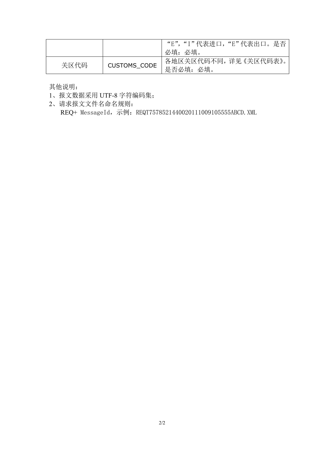 01整船请求报文填制规范