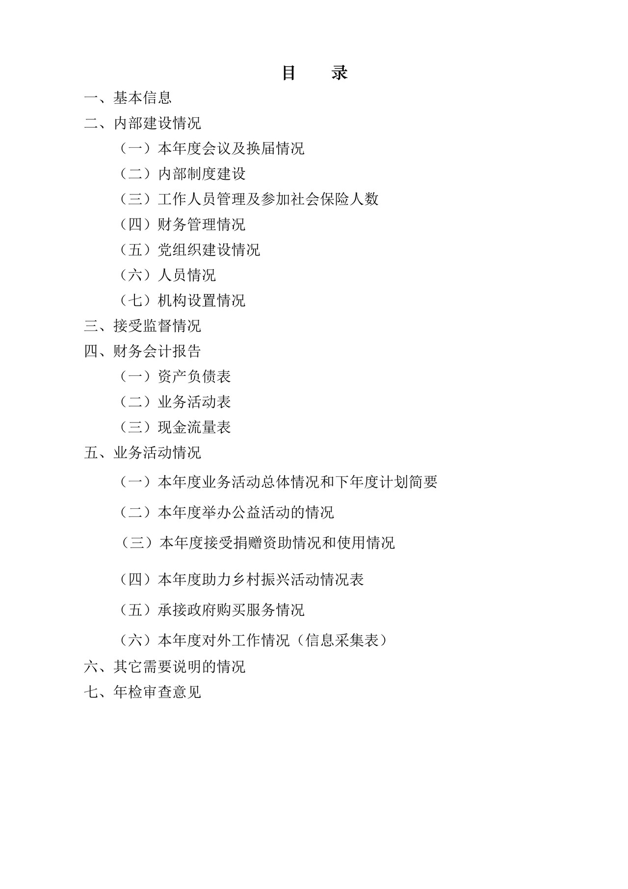 全省性民办非企业单位年度工作报告