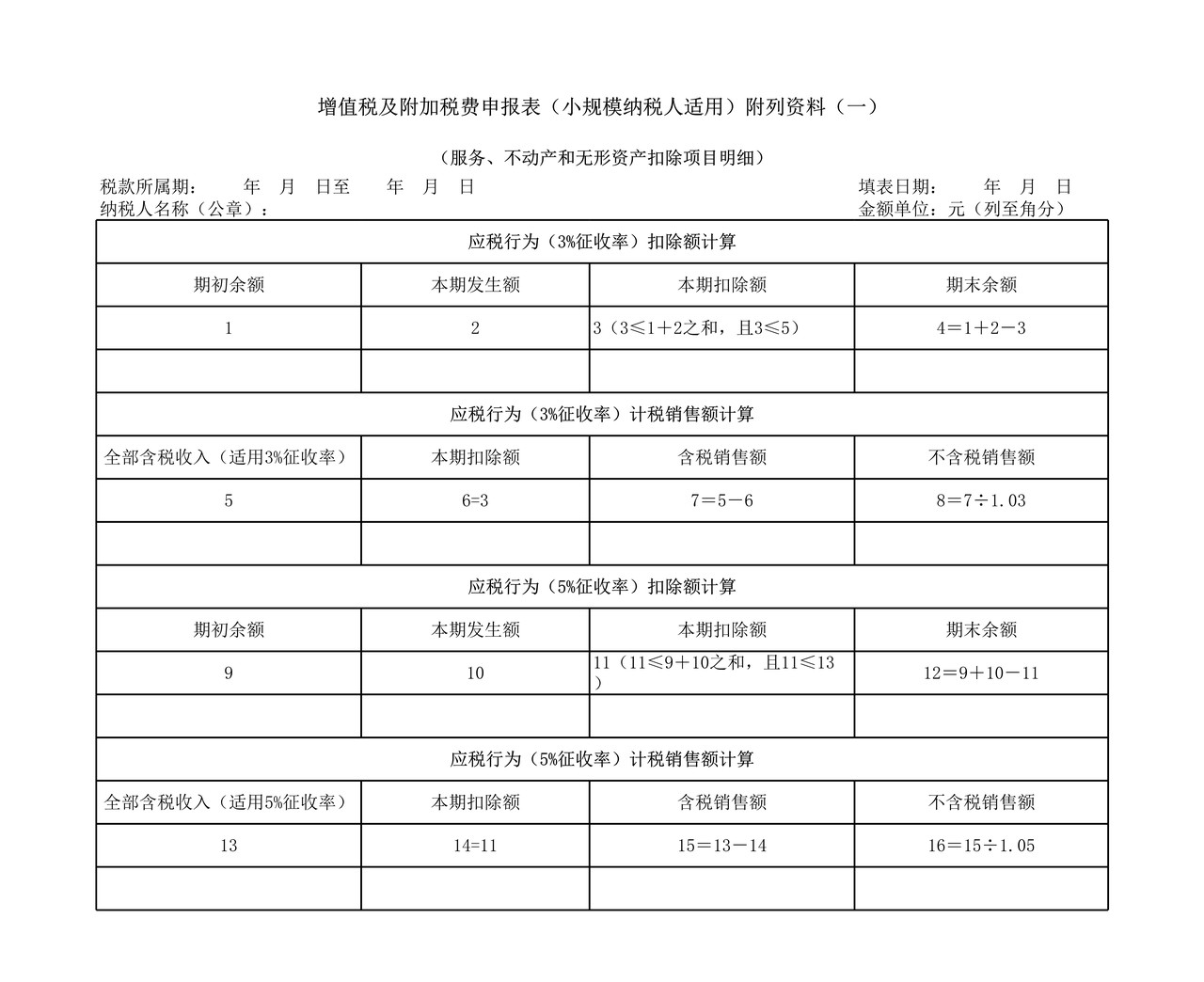 《增值税及附加税费申报表（小规模纳税人适用）》及其附列资料填写说明（2021年8月1日启用）