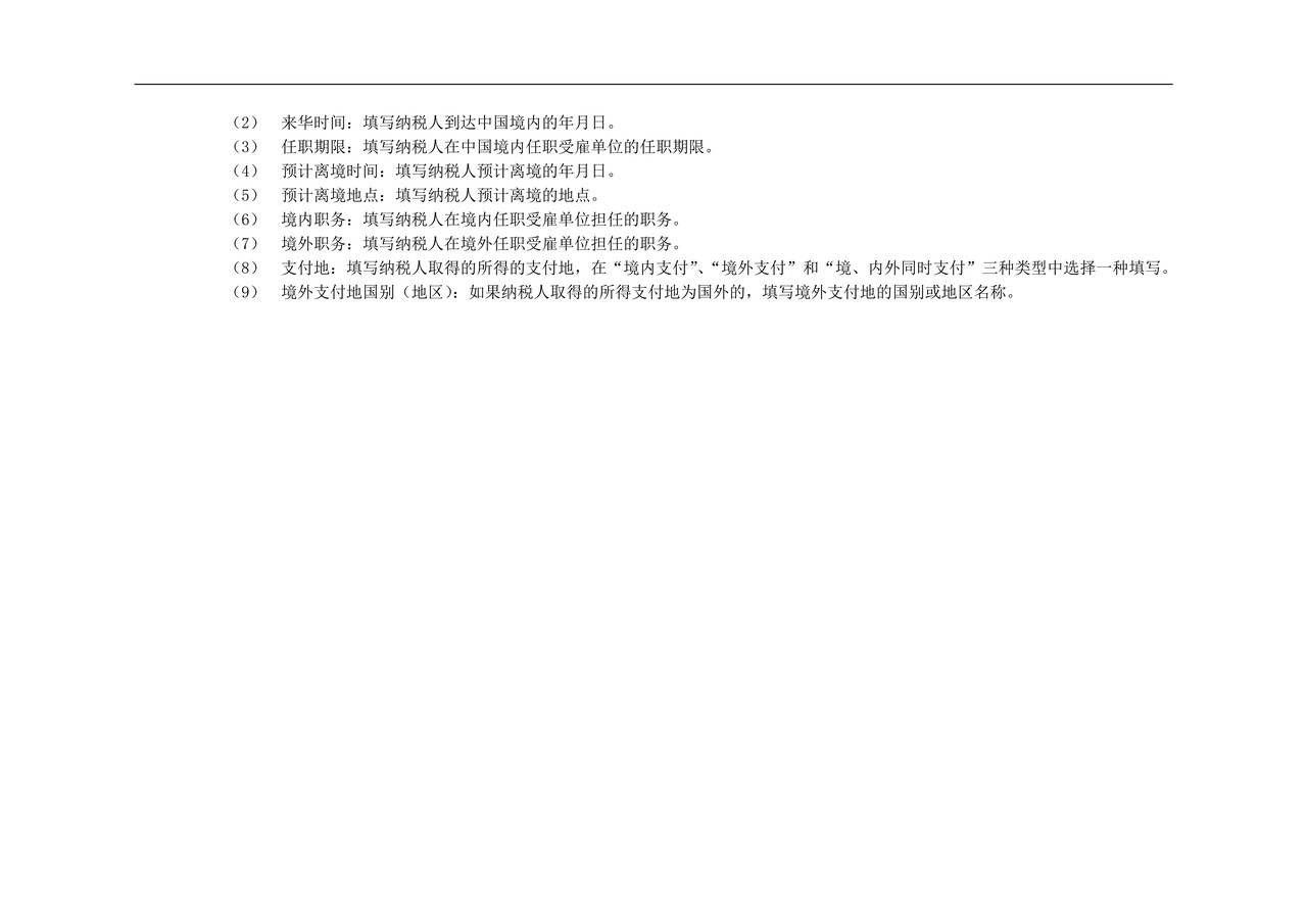 个人所得税基础信息表(A表)2016