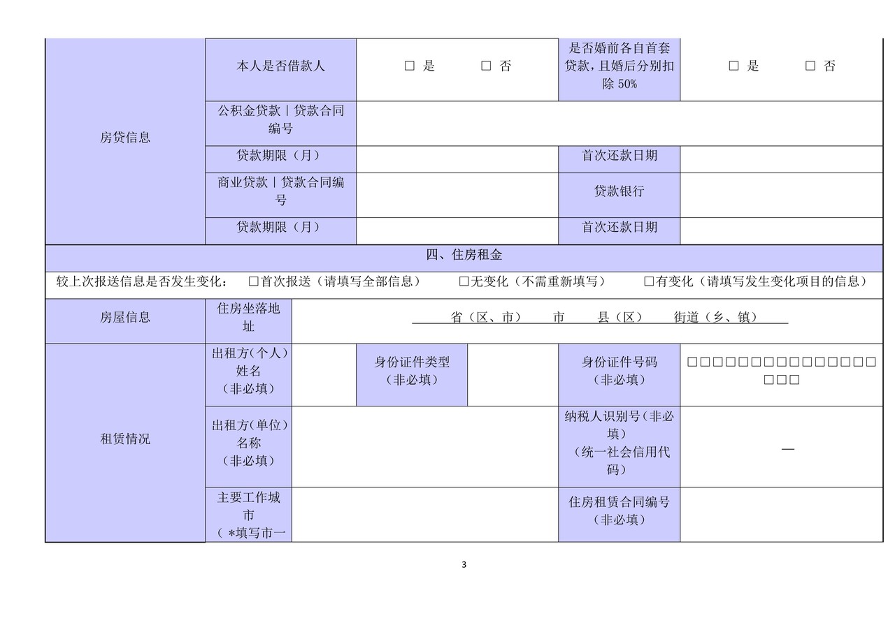 《个人所得税专项附加扣除信息表》