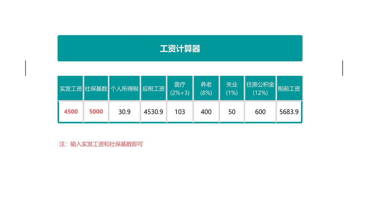 工资计算器
