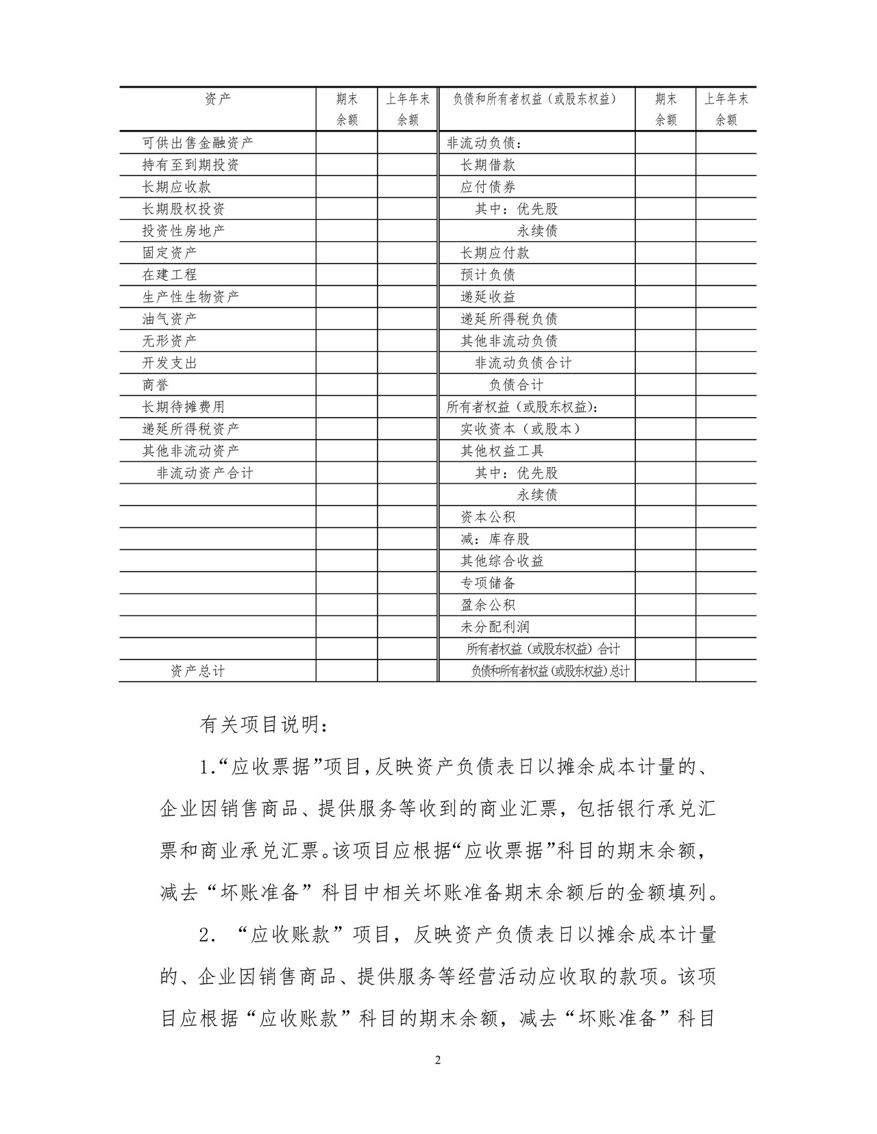 一般企业财务报表格式（适用于未执行新金融准则、新收入准则和新租赁准则的企业）