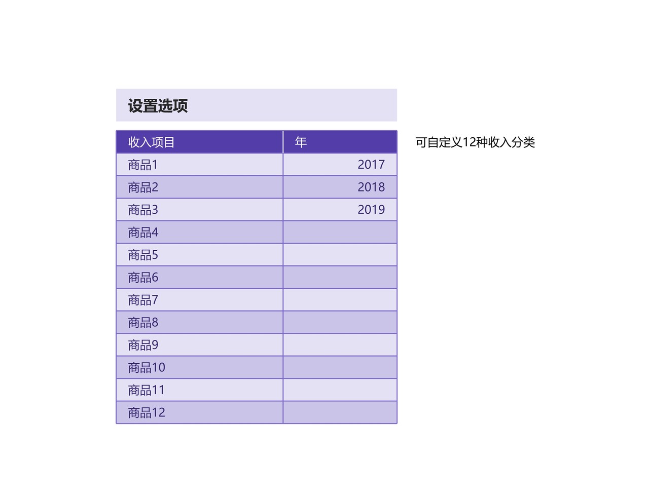 财务收入月报表
