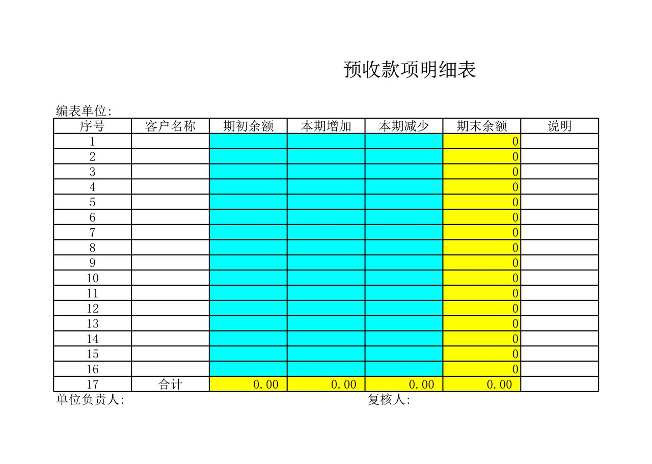 往来账登记台账