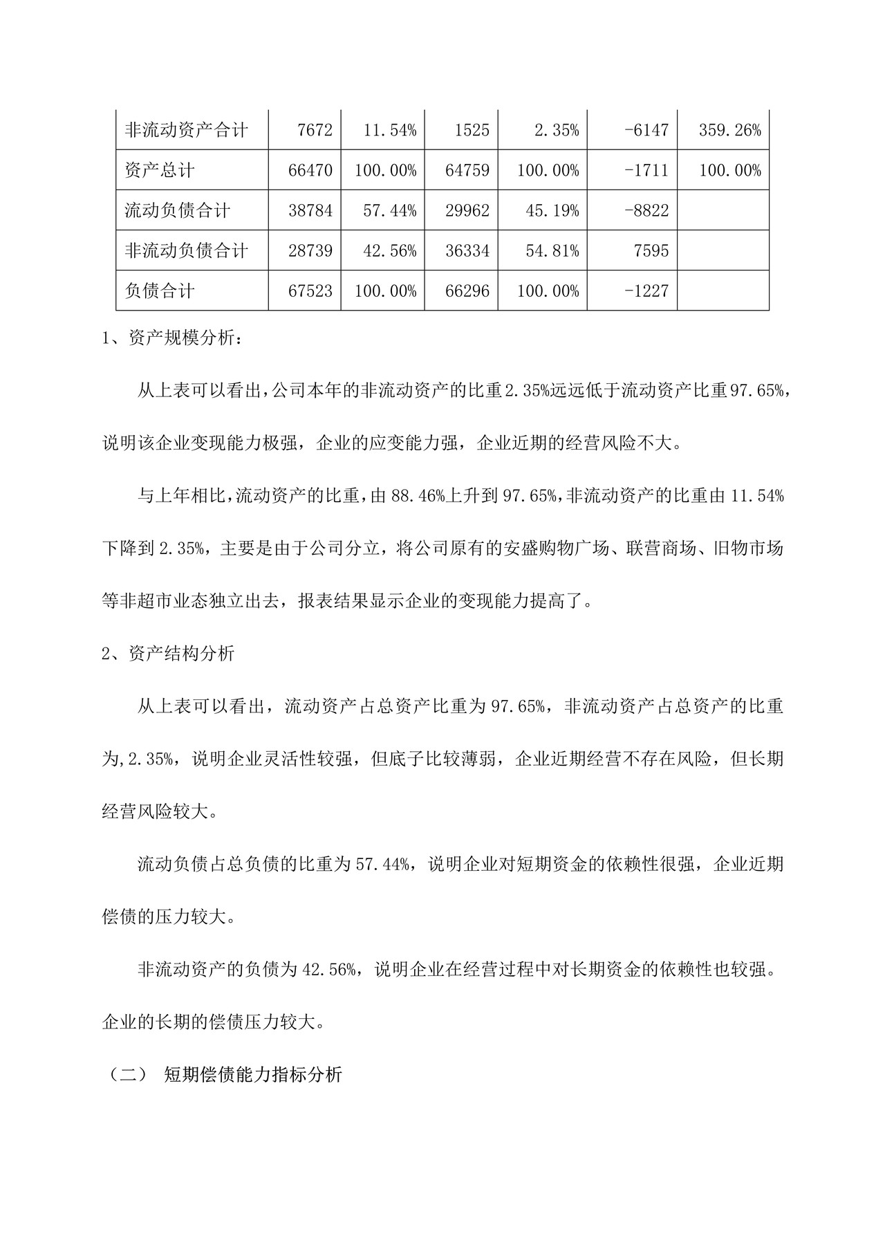 财务报表分析及案例分析