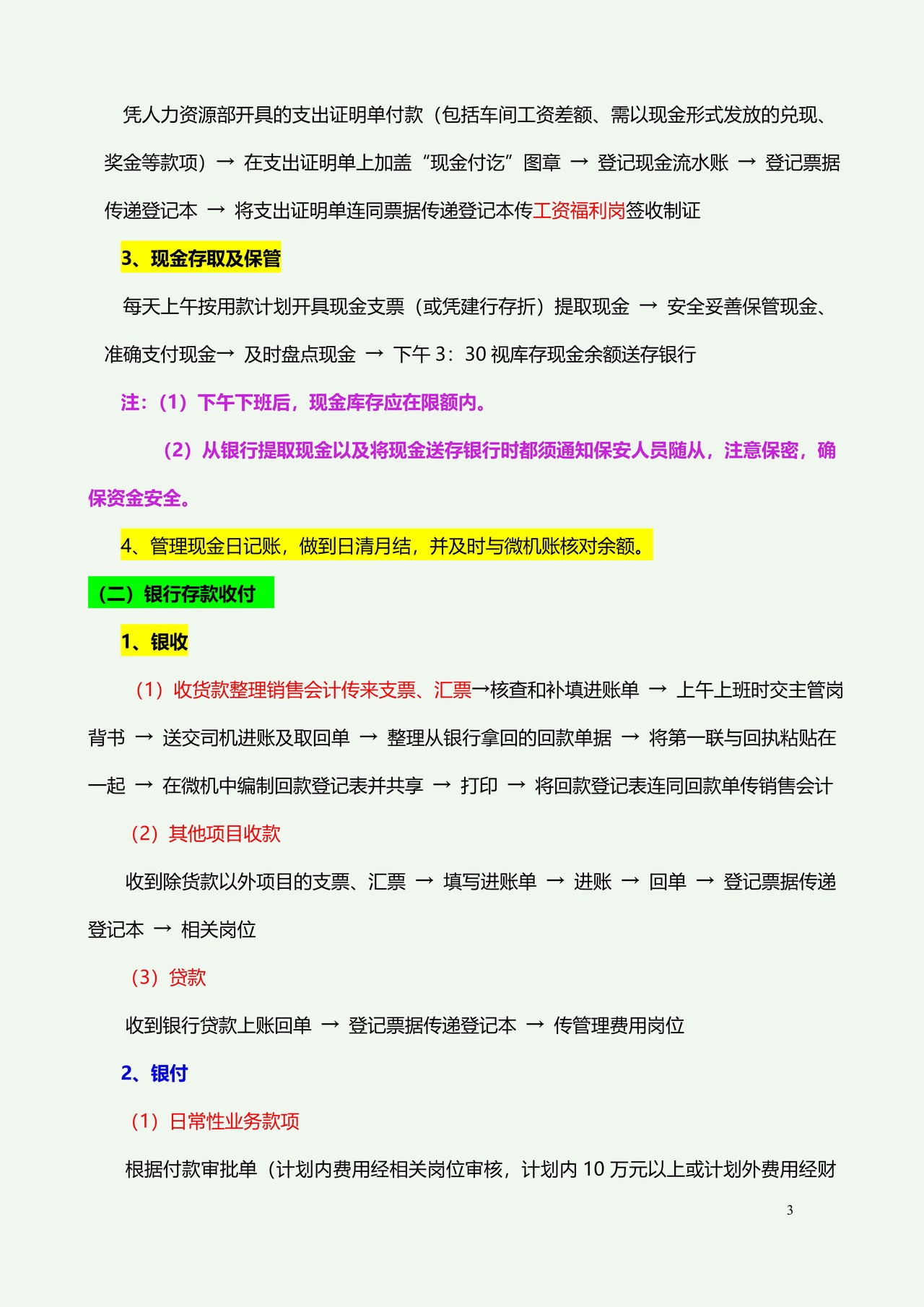 财务部全岗位工作流程