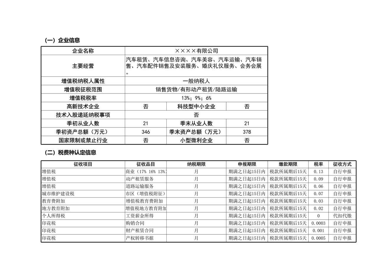 汽车租赁一般纳税人