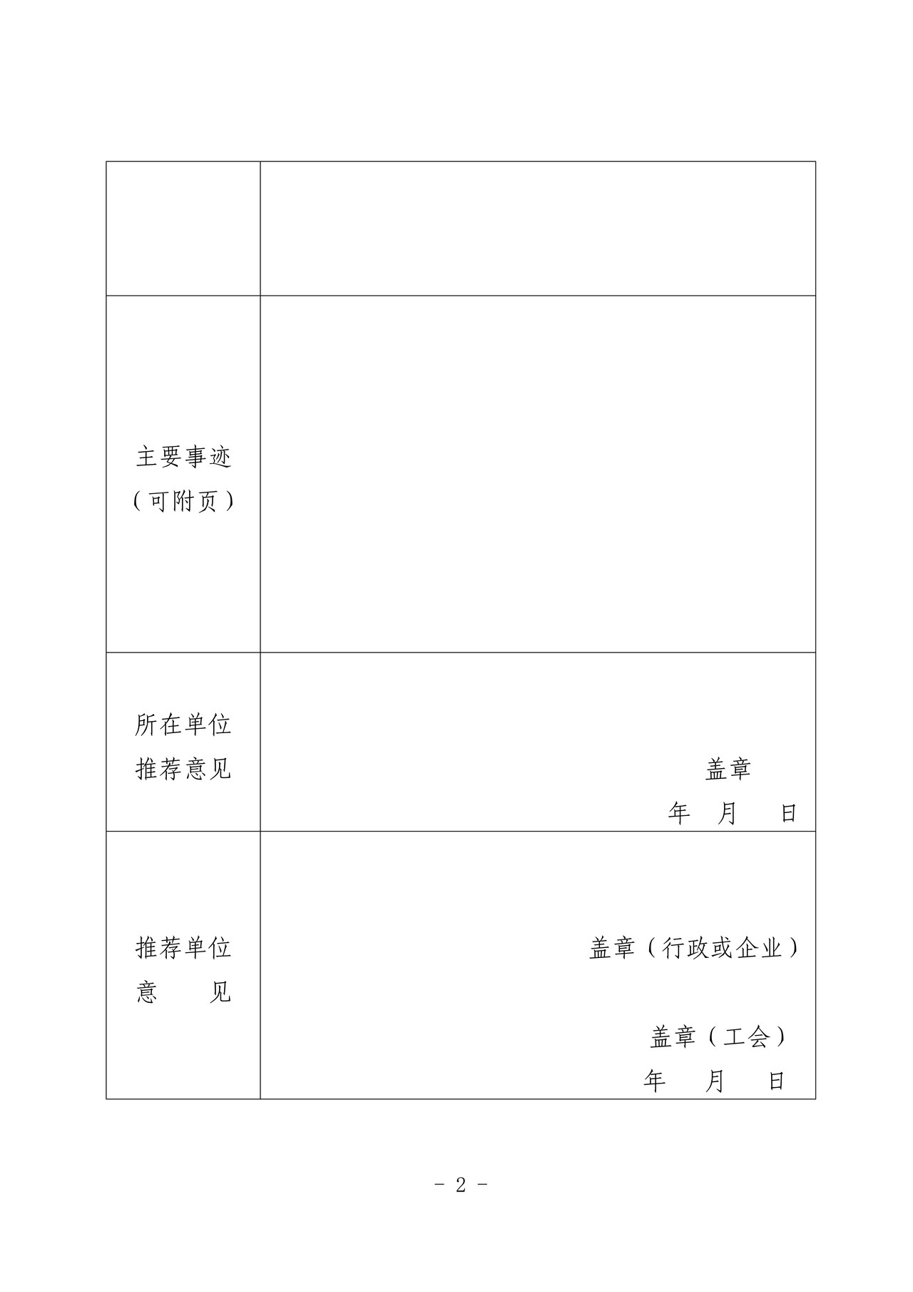 “2021年感动交通年度人物”推荐表(个人)