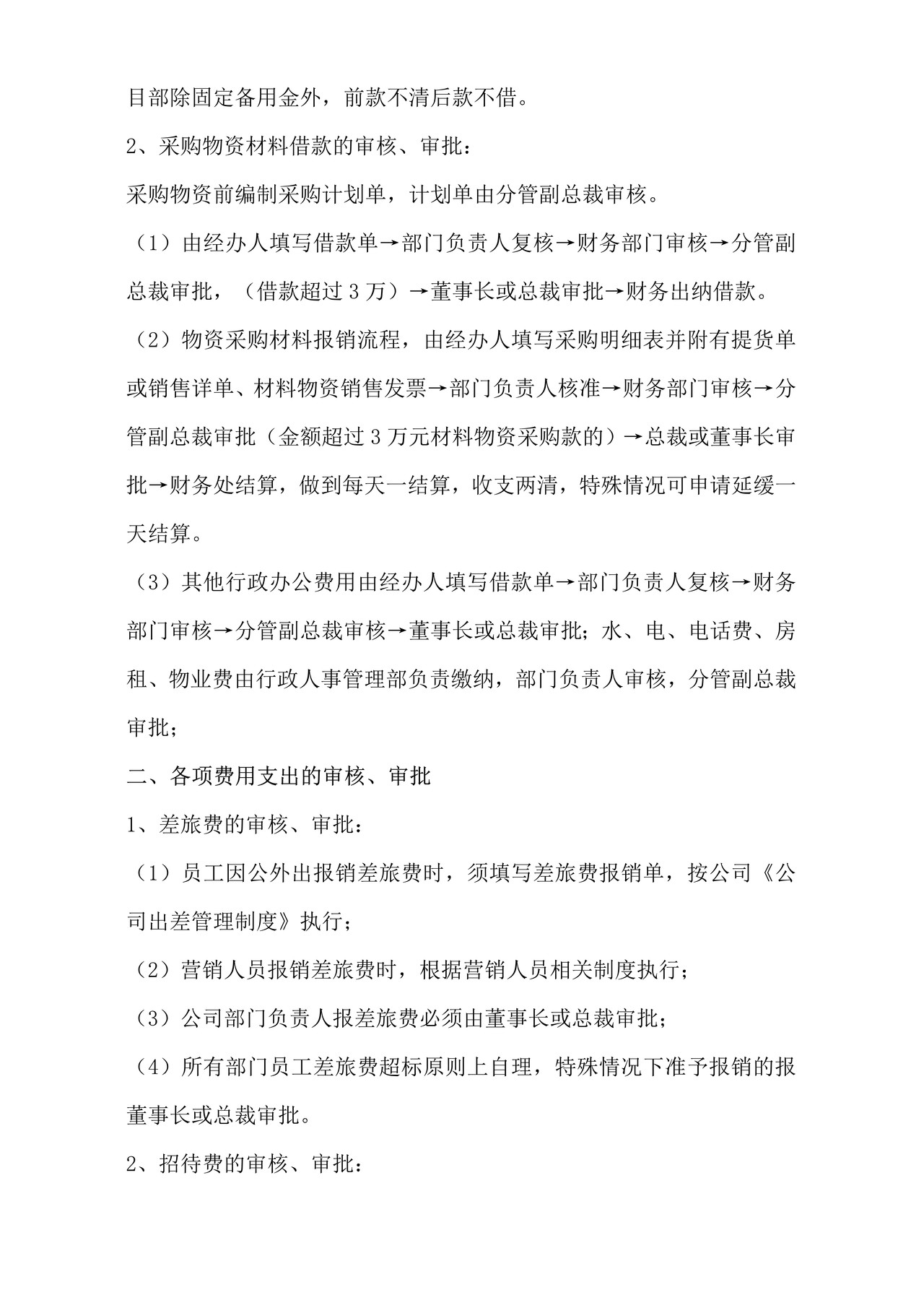 财务费用审核审批制度