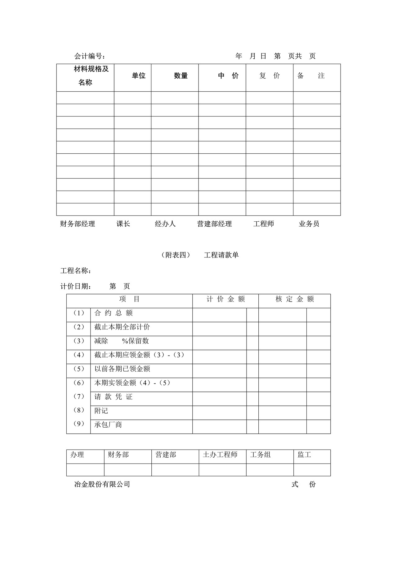 工程假决算书的编报