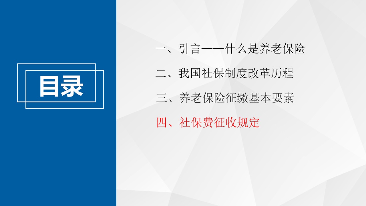 养老保险相关政策及社保费征缴流程的介绍