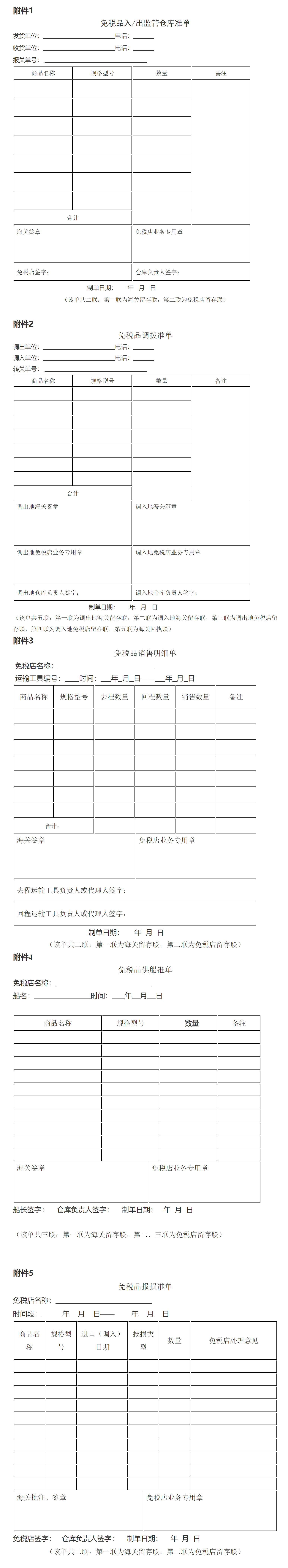 中华人民共和国海关对免税商店及免税品监管办法（2023年版）-1