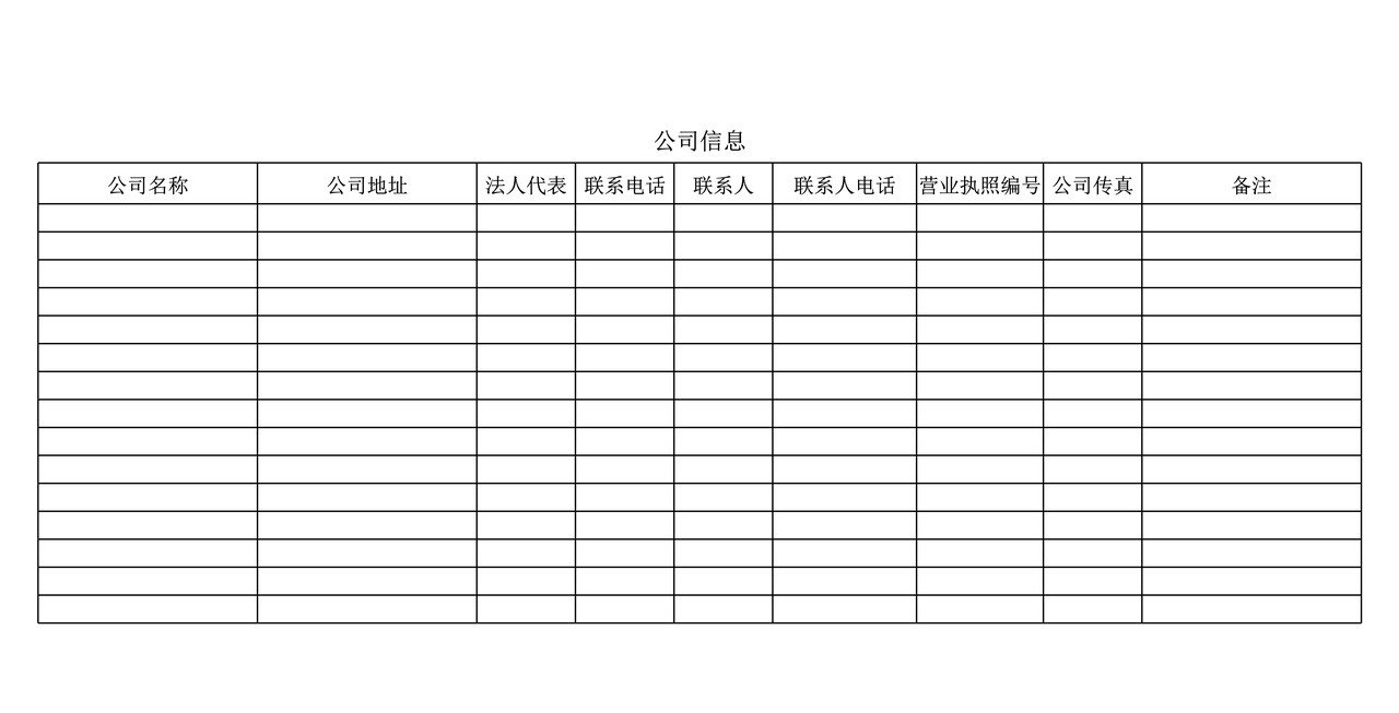 公司驻场人员工作量管理基础信息表格式