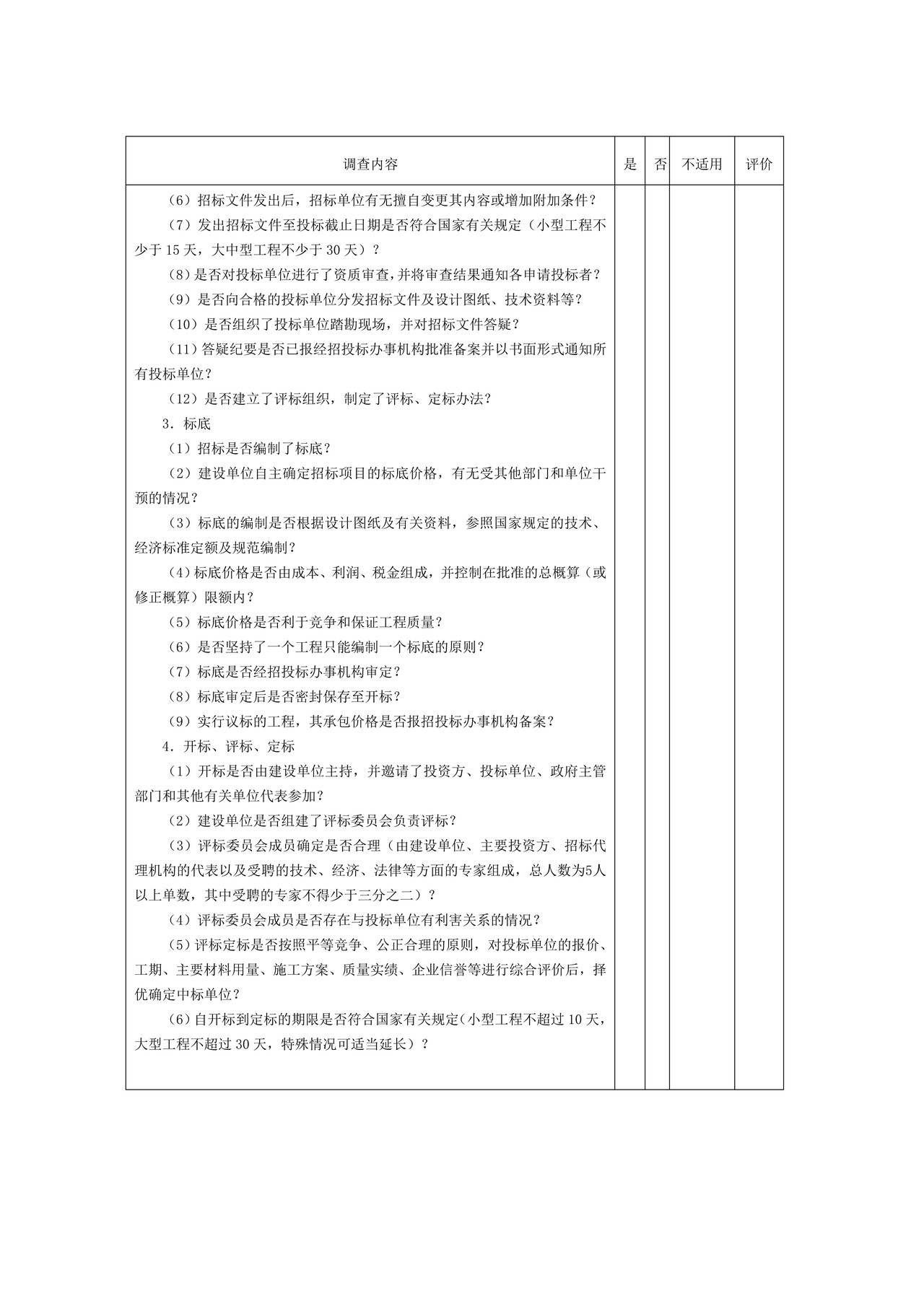 项目工程-1项目工程建设业务循环调查表
