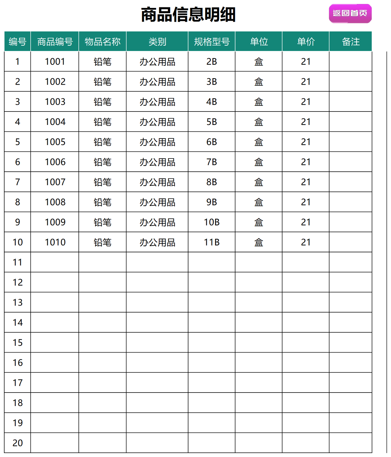仓库出入库系统
