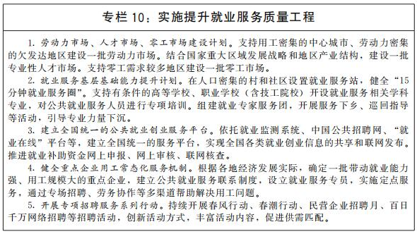 国务院关于印发“十四五”就业促进规划的通知-10