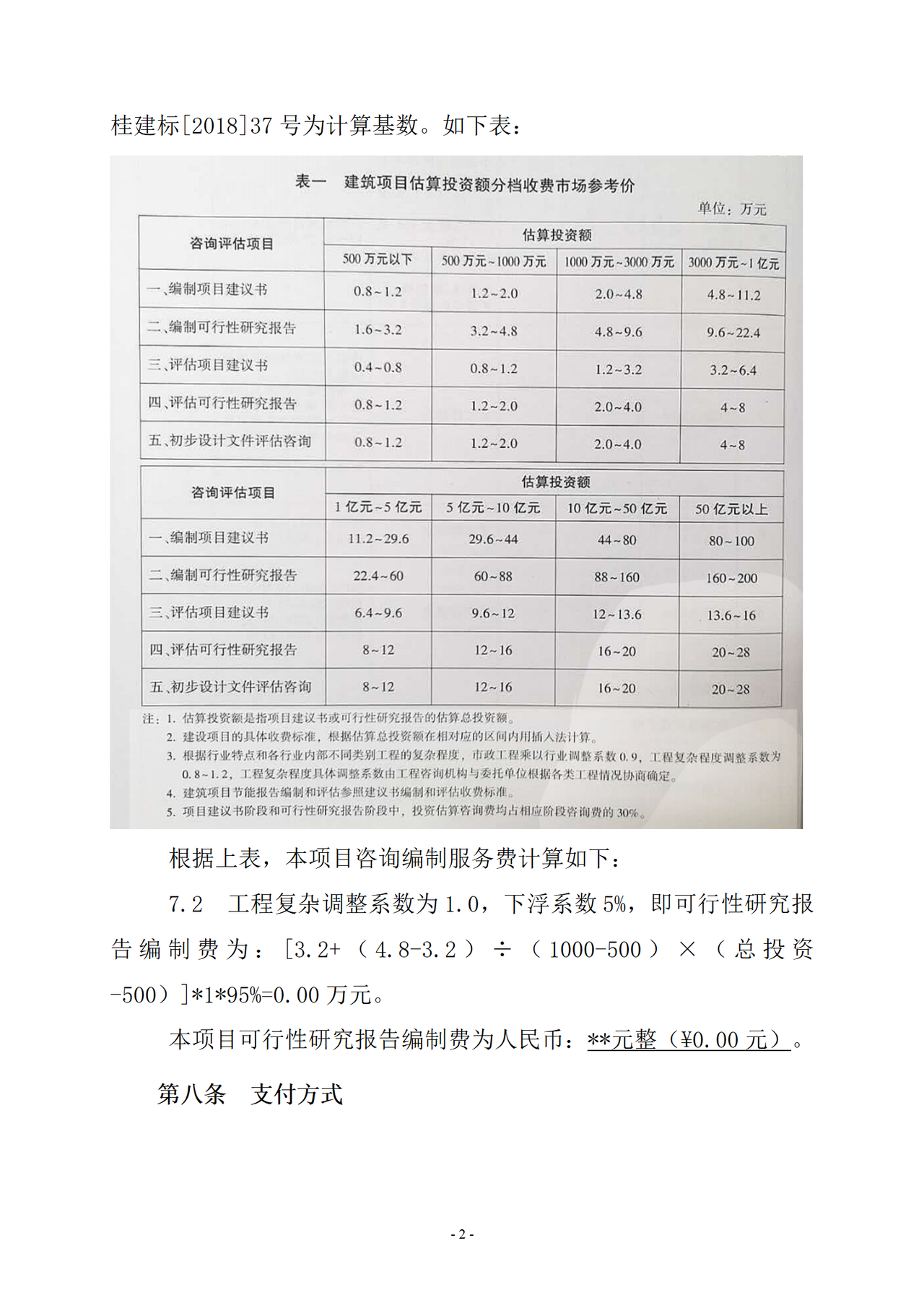 建设项目前期工作咨询合同