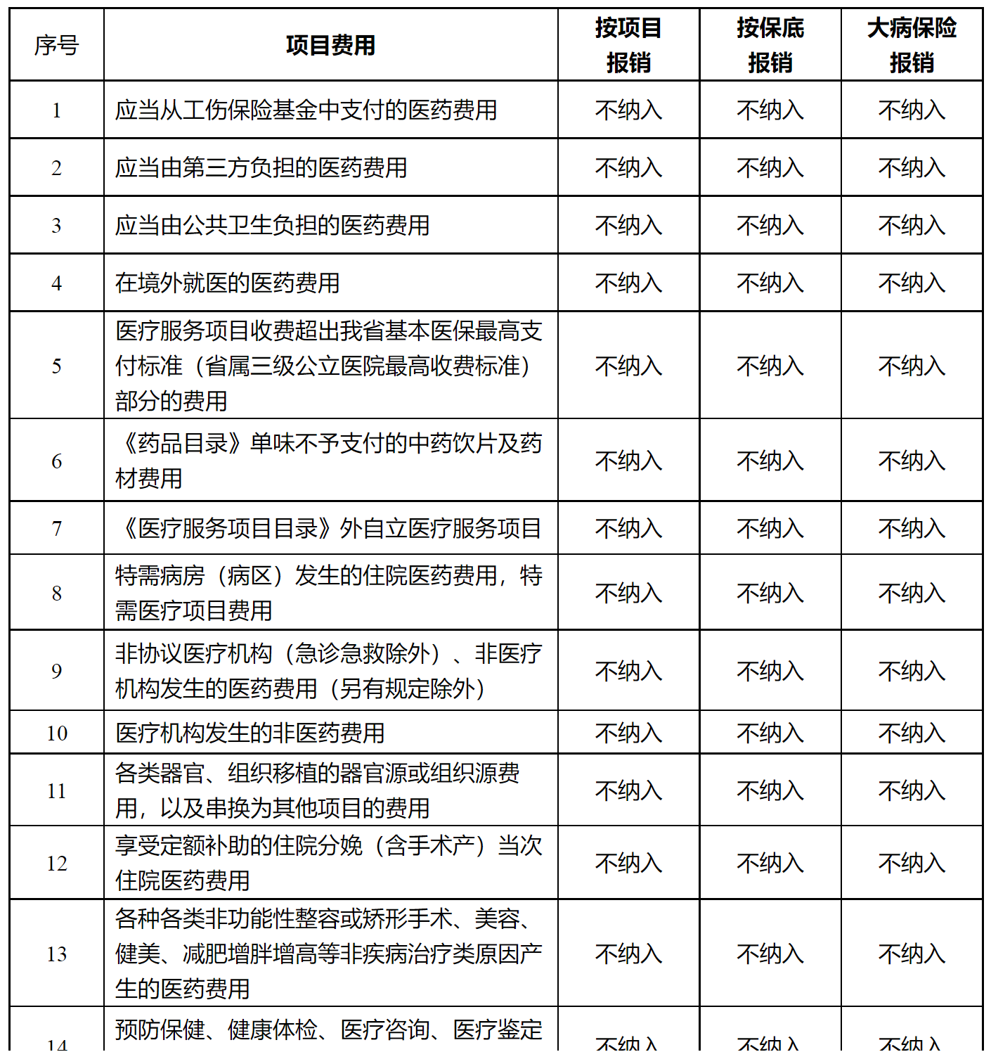 合肥市人民政府关于印发《合肥市城乡居民基本医疗保险和大病保险实施细则》的通知-1