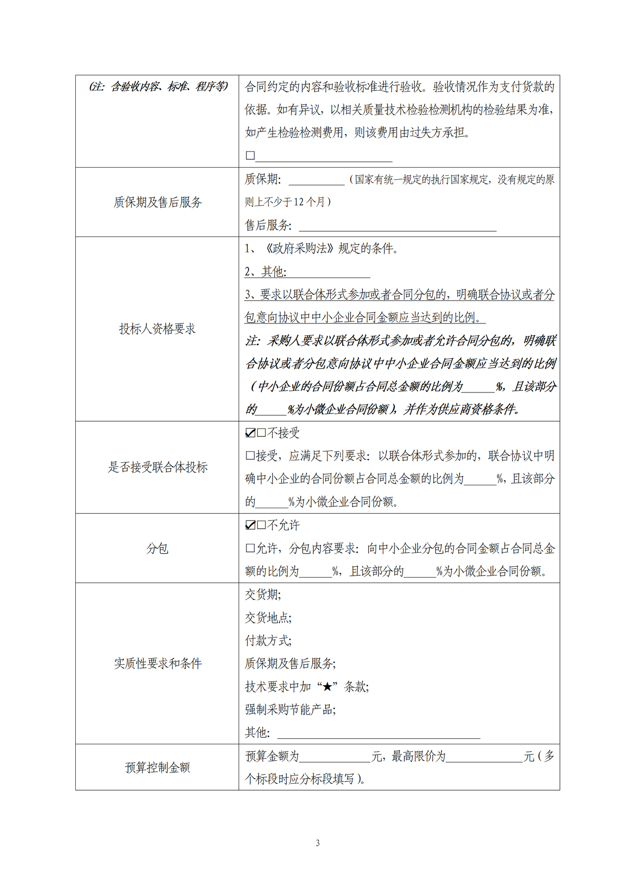 洛阳市采购需求表(货物)