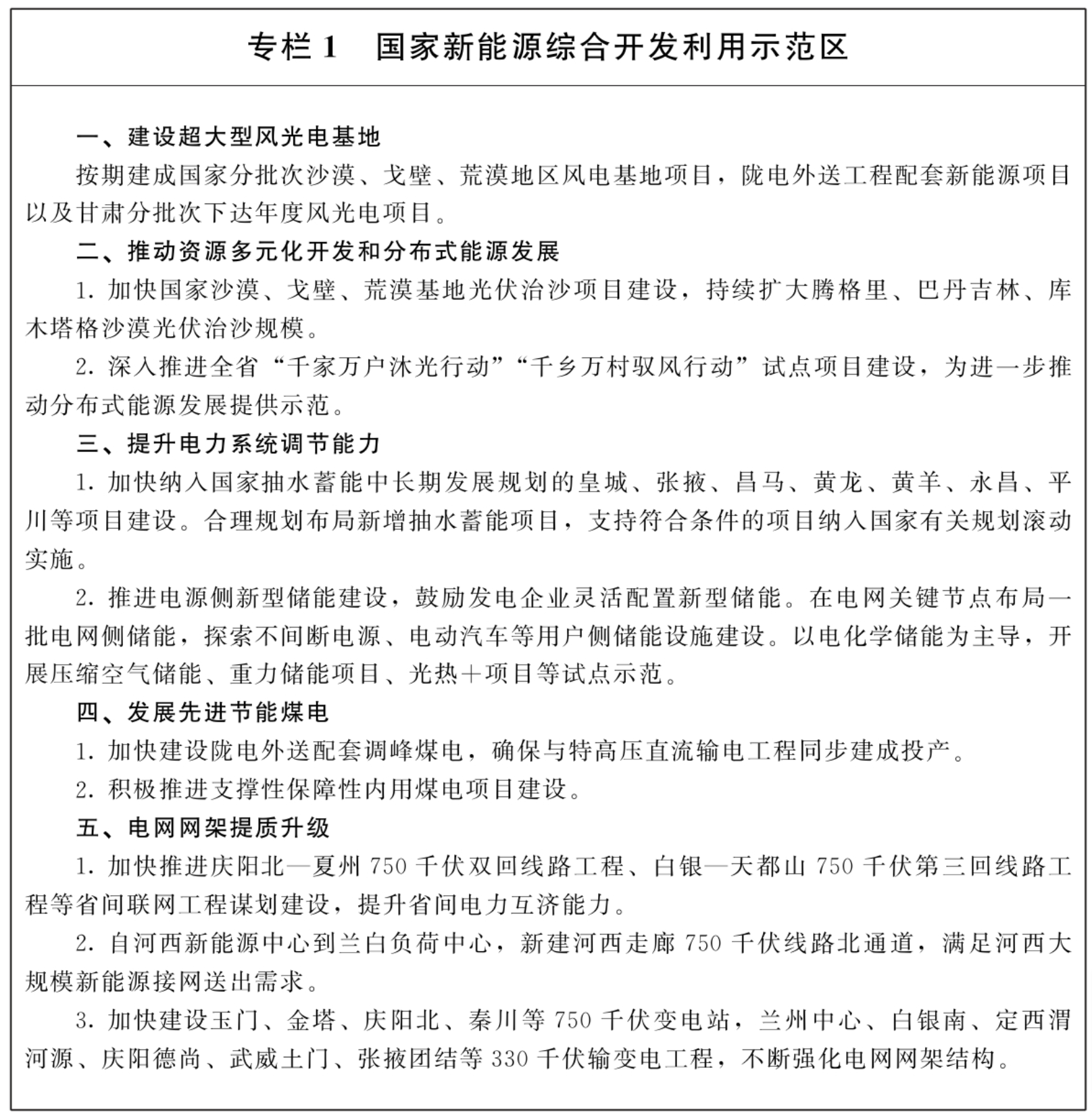 甘肃省人民政府办公厅关于印发打造全国重要的新能源及新能源装备制造基地行动方案的通知-1