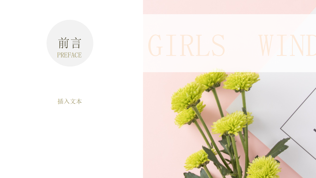 少女风杂志PPT模板