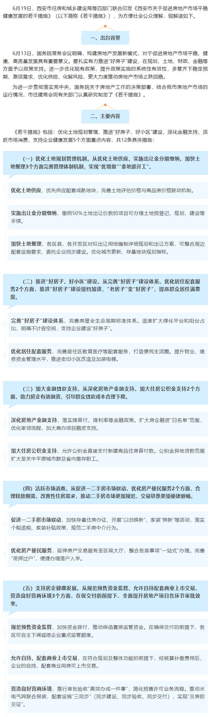 【解读】《西安市关于促进房地产市场平稳健康发展的若干措施》政策解读-1