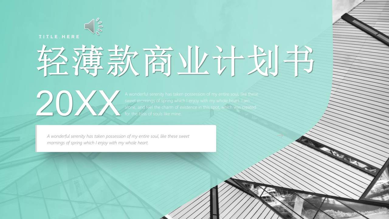 轻薄款商业计划书