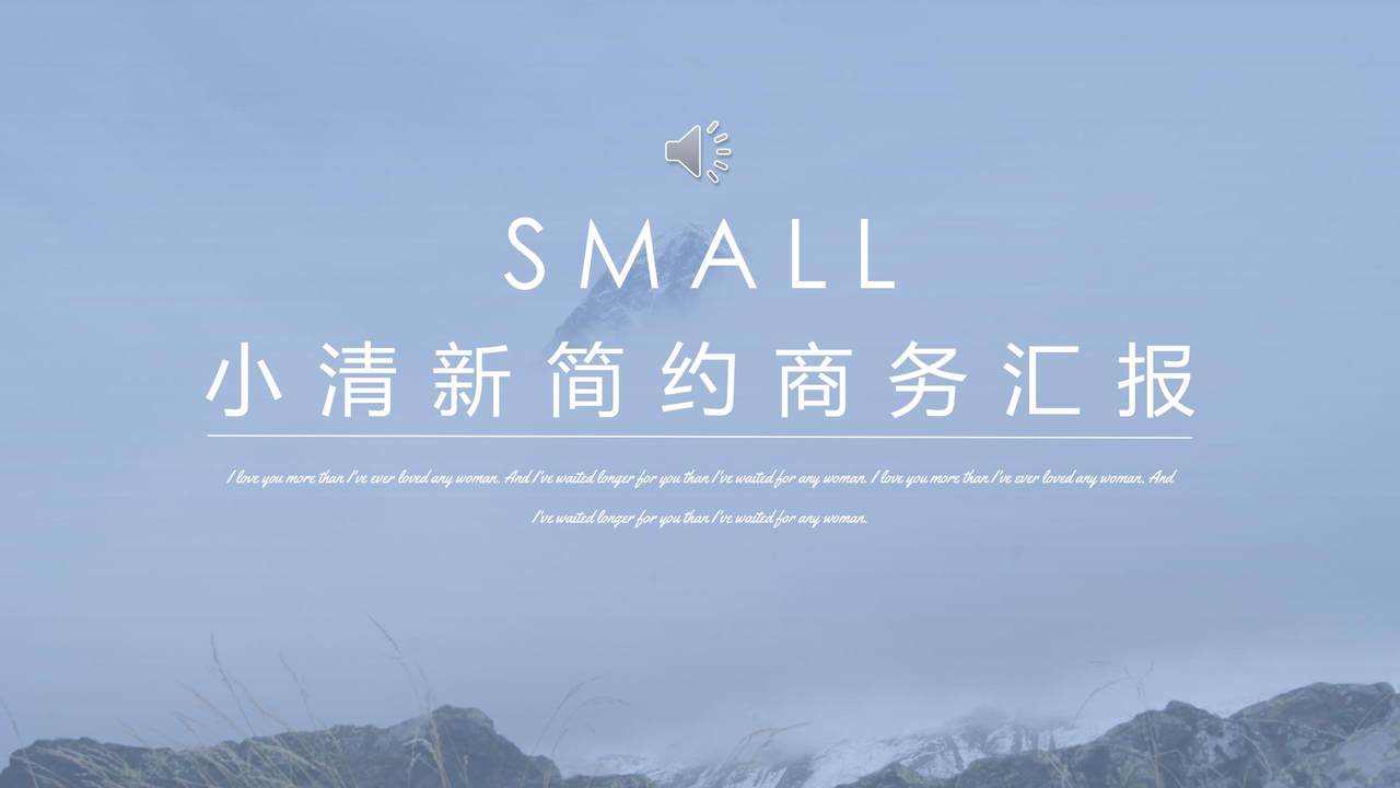 小清新简约商务汇报