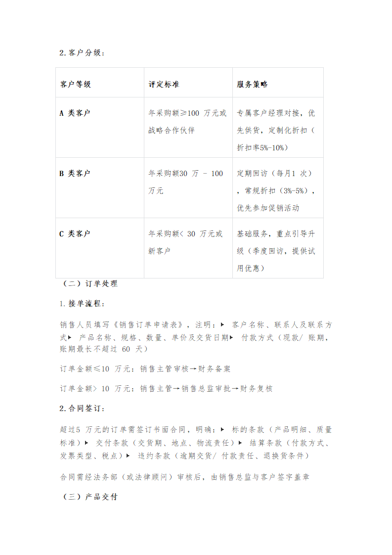 企业销售管理制度(简洁版)