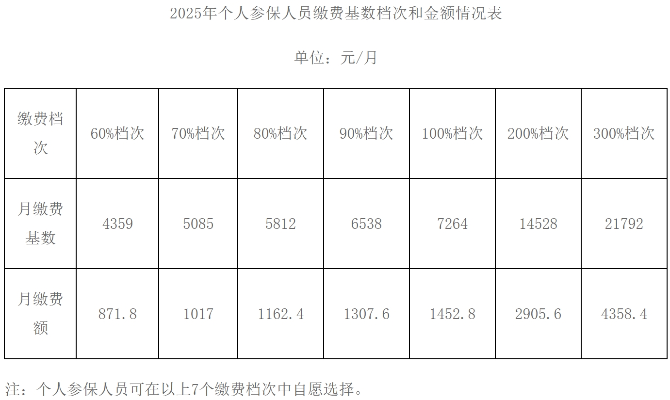 关于公布2025年养老保险缴费基数上下限和计发基数等有关问题的通知-1